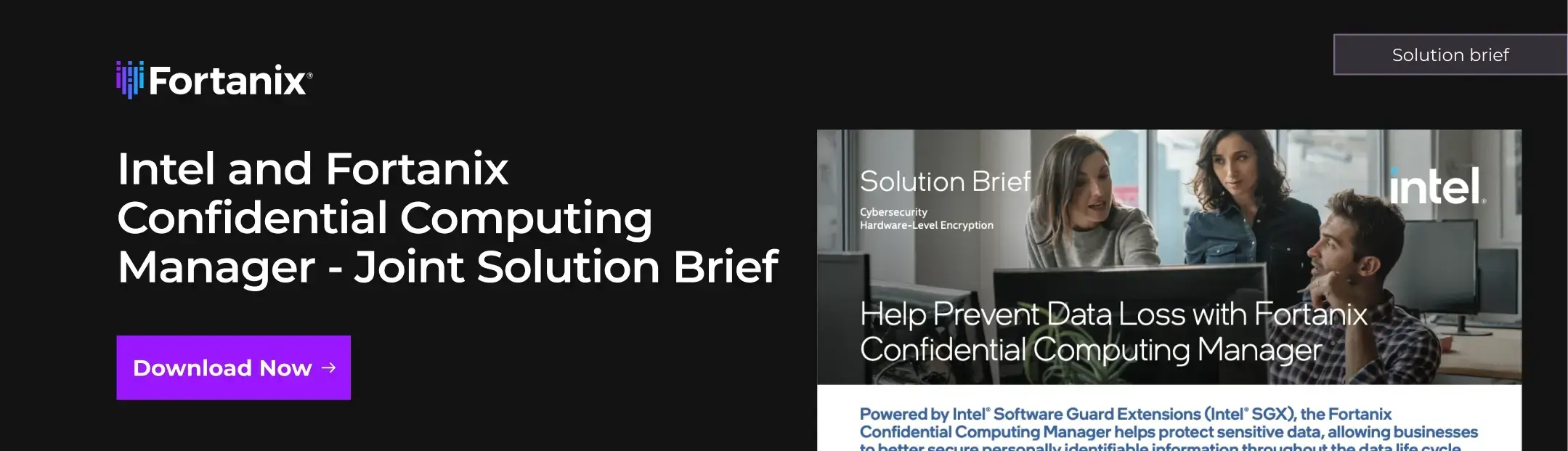 Intel and Fortanix Confidential Computing Manager - Joint Solution Brief